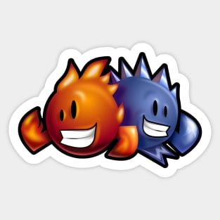 Fire and Ice Sticker